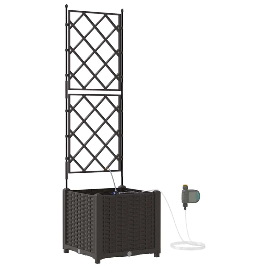Cache-pot de jardin Marron 40 x 40 x 142 cm PP - 2