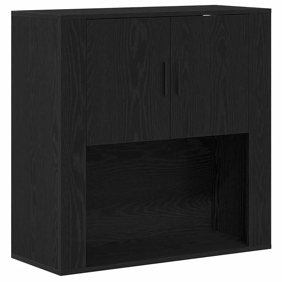 Haut de Buffet Chêne noir 80 x 33 x 150 cm Bois d'ingénierie - 5