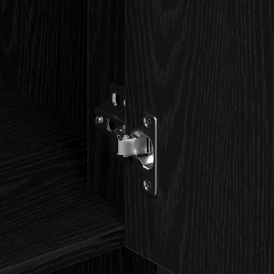 Haut de Buffet Chêne noir 80 x 33 x 150 cm Bois d'ingénierie - 9