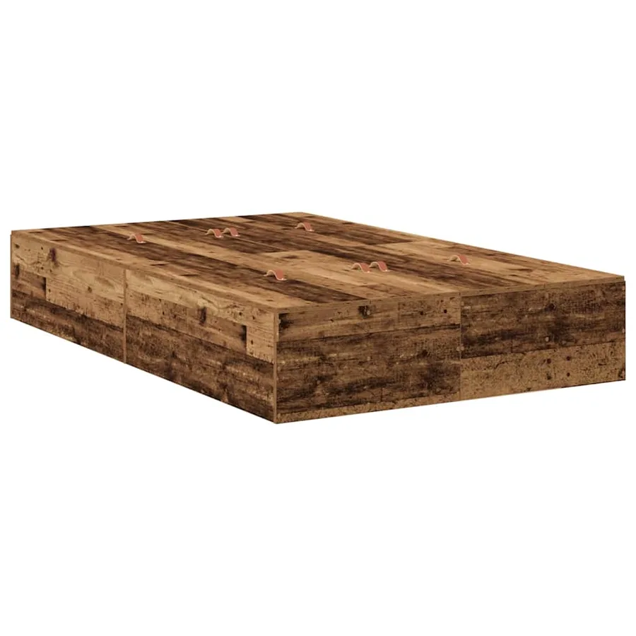 Cadre de lit avec rangement Bois Ancien 120 x 200 cm - 5