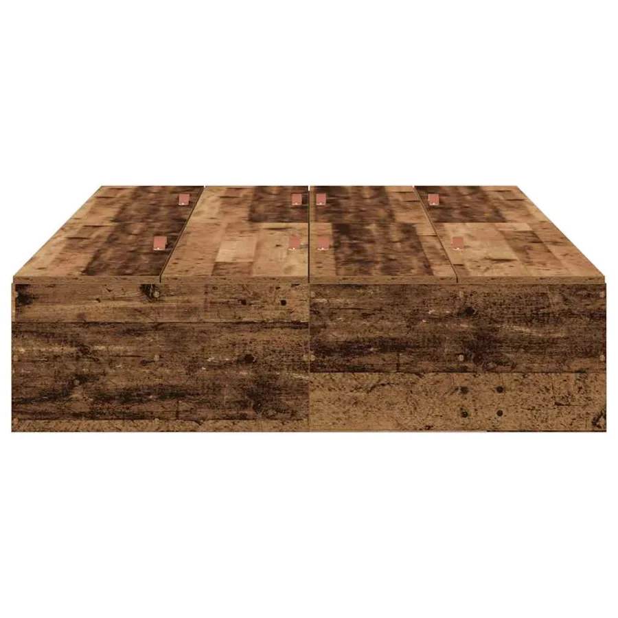 Cadre de lit avec rangement Bois Ancien 120 x 200 cm - 6