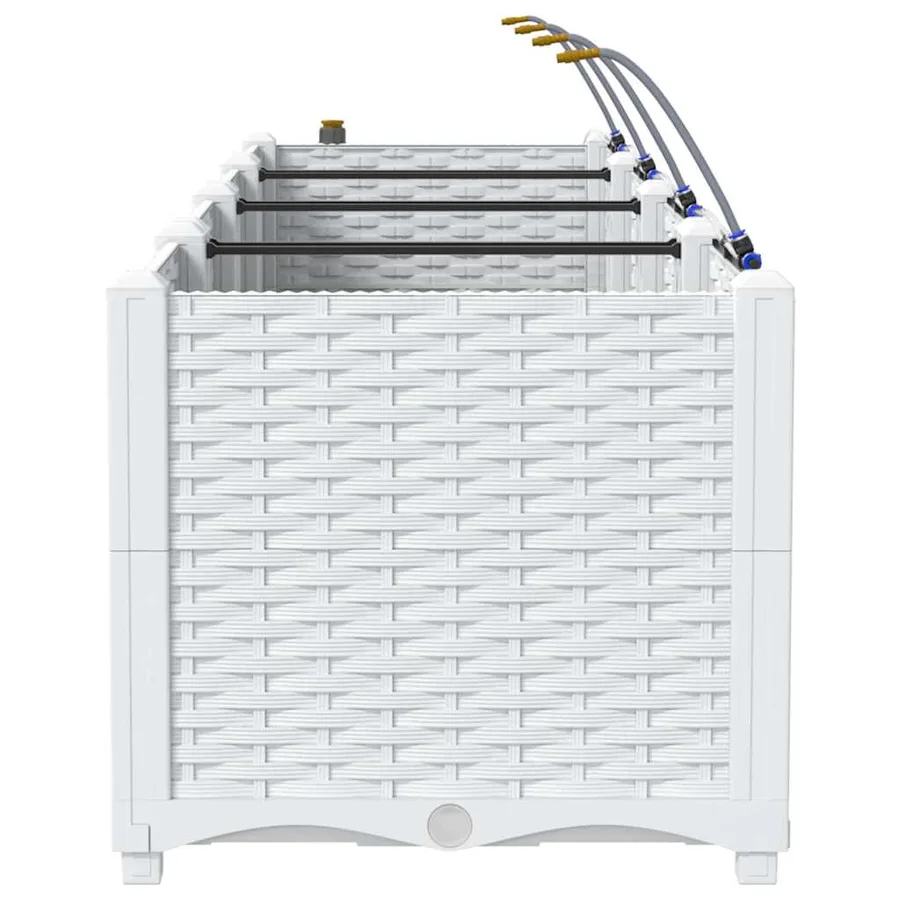 Cache-pot de jardin 3 pc Blanc 120 x 40 x 37,5 cm PP - 7