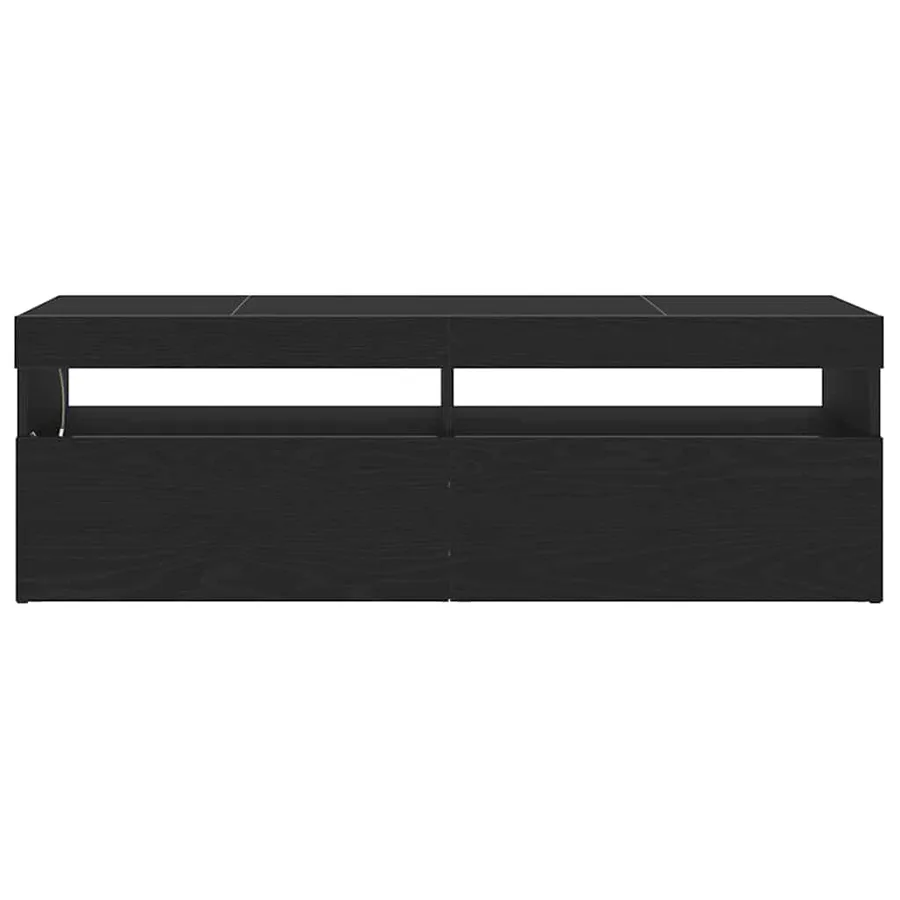 Meuble TV Chêne noir 120 x 35 x 40 cm Bois d'ingénierie - 6