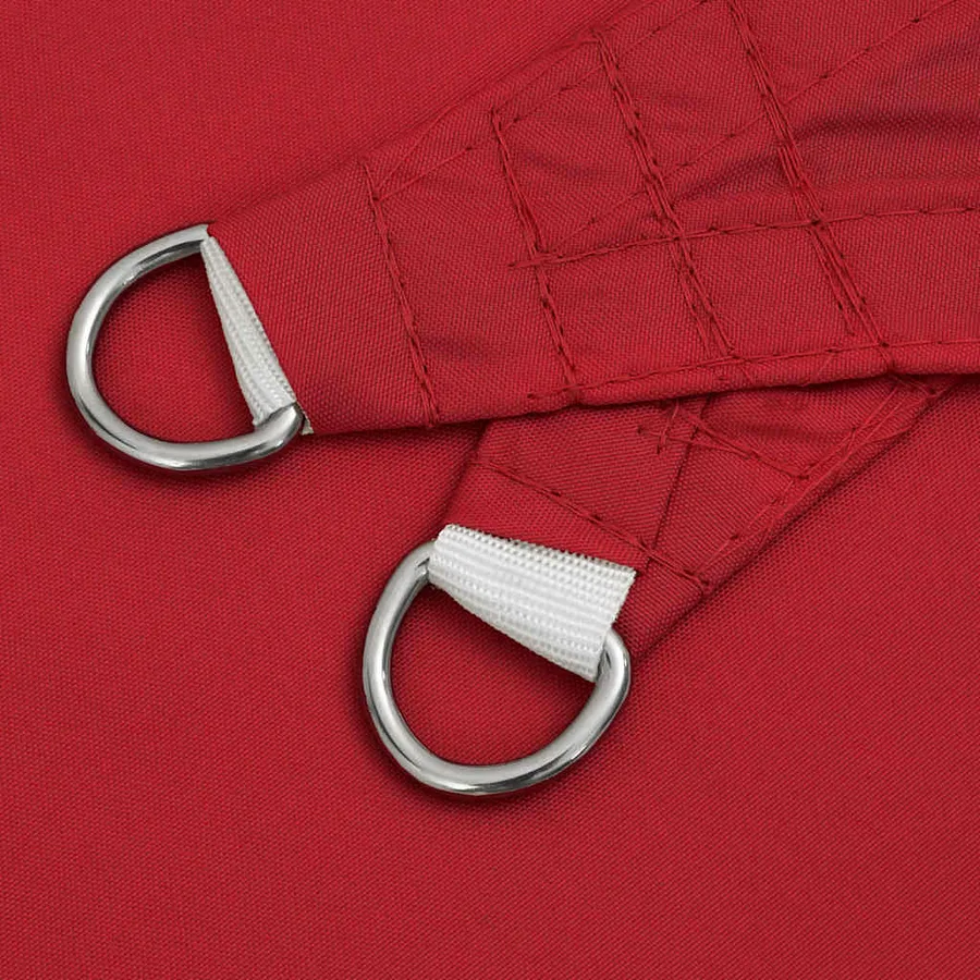 Voile d'ombrage rouge 7 x 5 x 5 m 100 % polyester Oxford - 5