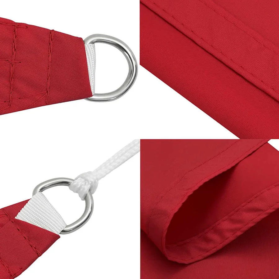 Voile d'ombrage rouge 7 x 5 x 5 m 100 % polyester Oxford - 6
