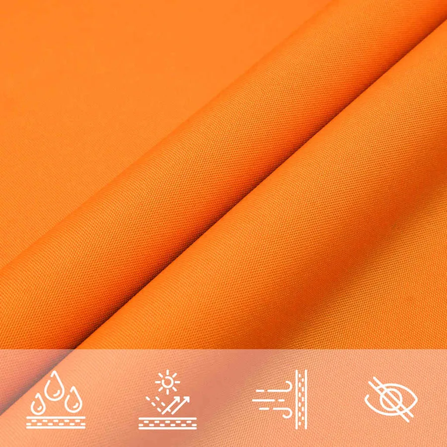 Voile d'ombrage orange 7 x 5 x 5 m 100 % polyester Oxford - 7
