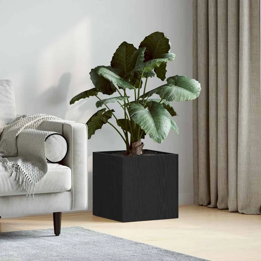 Boîte à plantes Chêne noir 40 x 40 x 40 cm Bois d'ingénierie