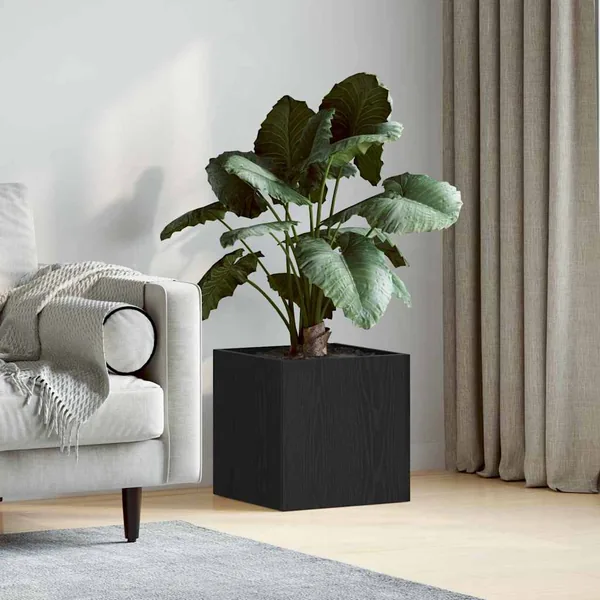 Boîte à plantes Chêne noir 40 x 40 x 40 cm Bois d'ingénierie