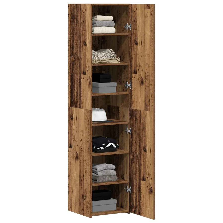 Haut Armoire Bois ancien 40 x 42,5 x 185 cm - 3