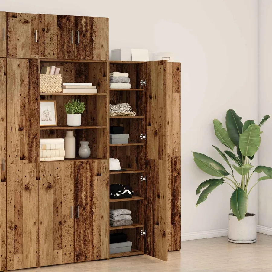 Haut Armoire Bois ancien 40 x 42,5 x 185 cm - 4