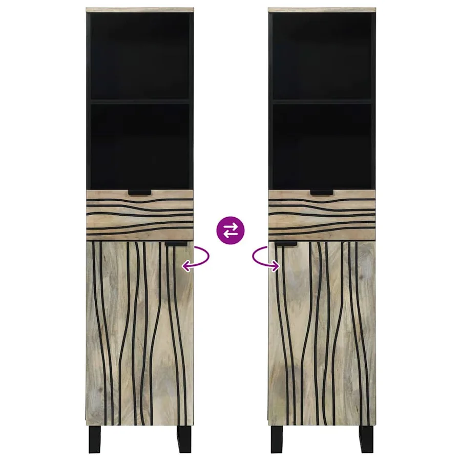 Armoire de salle de bain Blanc 38 x 33 x 160 cm - 11