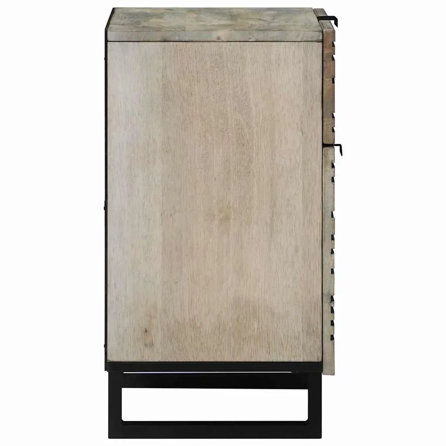 Table de chevet Blanc 50 x 33 x 60 cm Bois d'ingénierie - 4