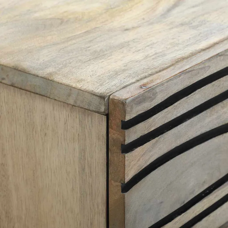 Table de chevet Blanc 50 x 33 x 60 cm Bois d'ingénierie - 6