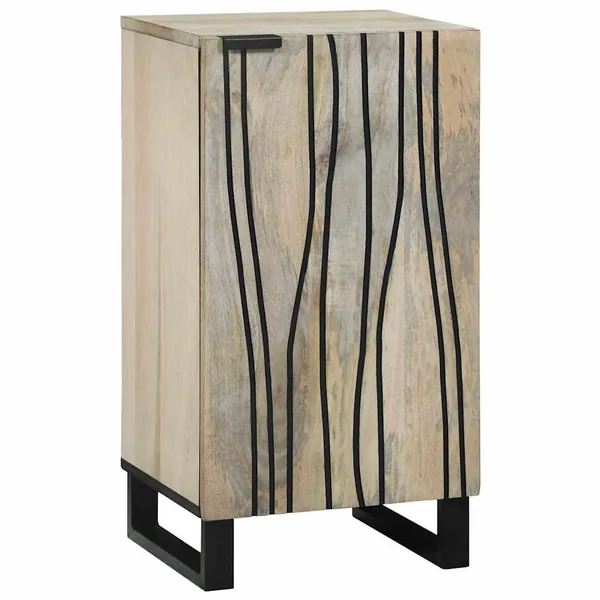 Buffet Blanc 40 x 33 x 75 cm bois de manguier massif