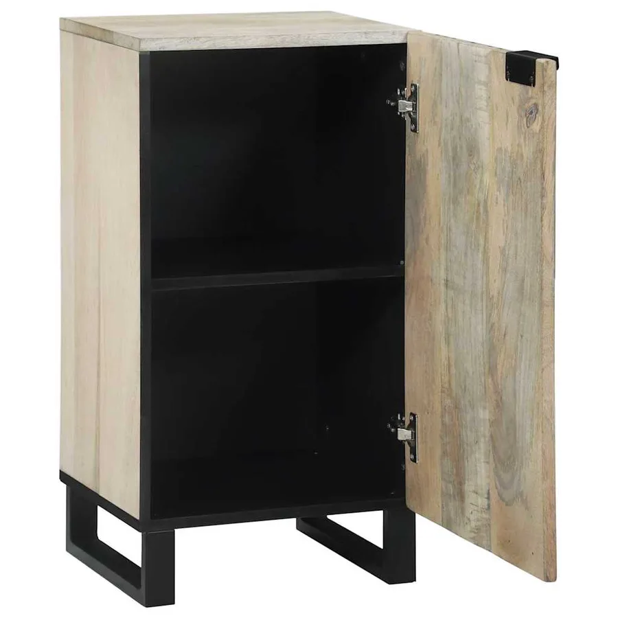 Buffet Blanc 40 x 33 x 75 cm bois de manguier massif - 2