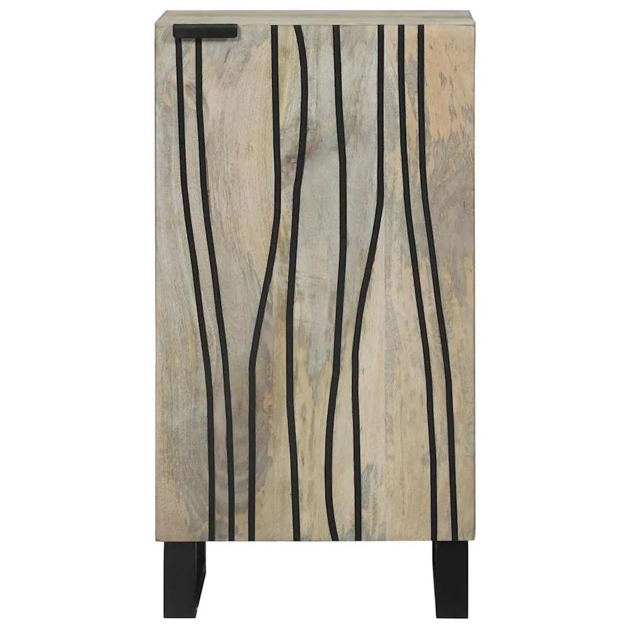 Buffet Blanc 40 x 33 x 75 cm bois de manguier massif - 3