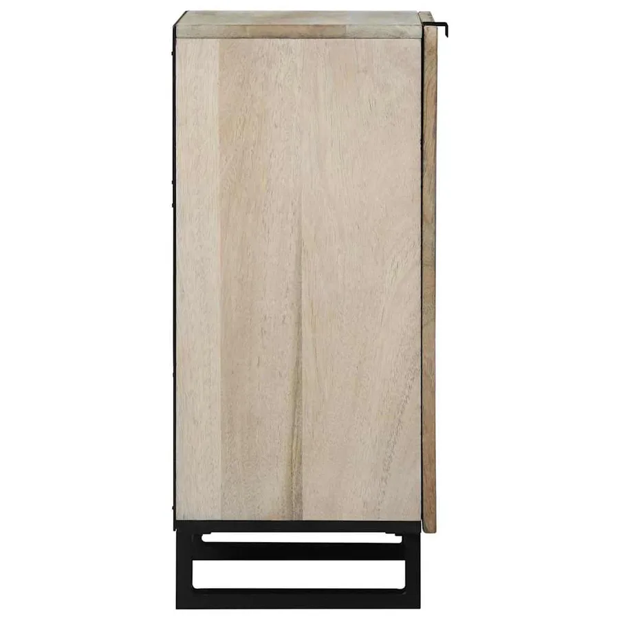 Buffet Blanc 40 x 33 x 75 cm bois de manguier massif - 4