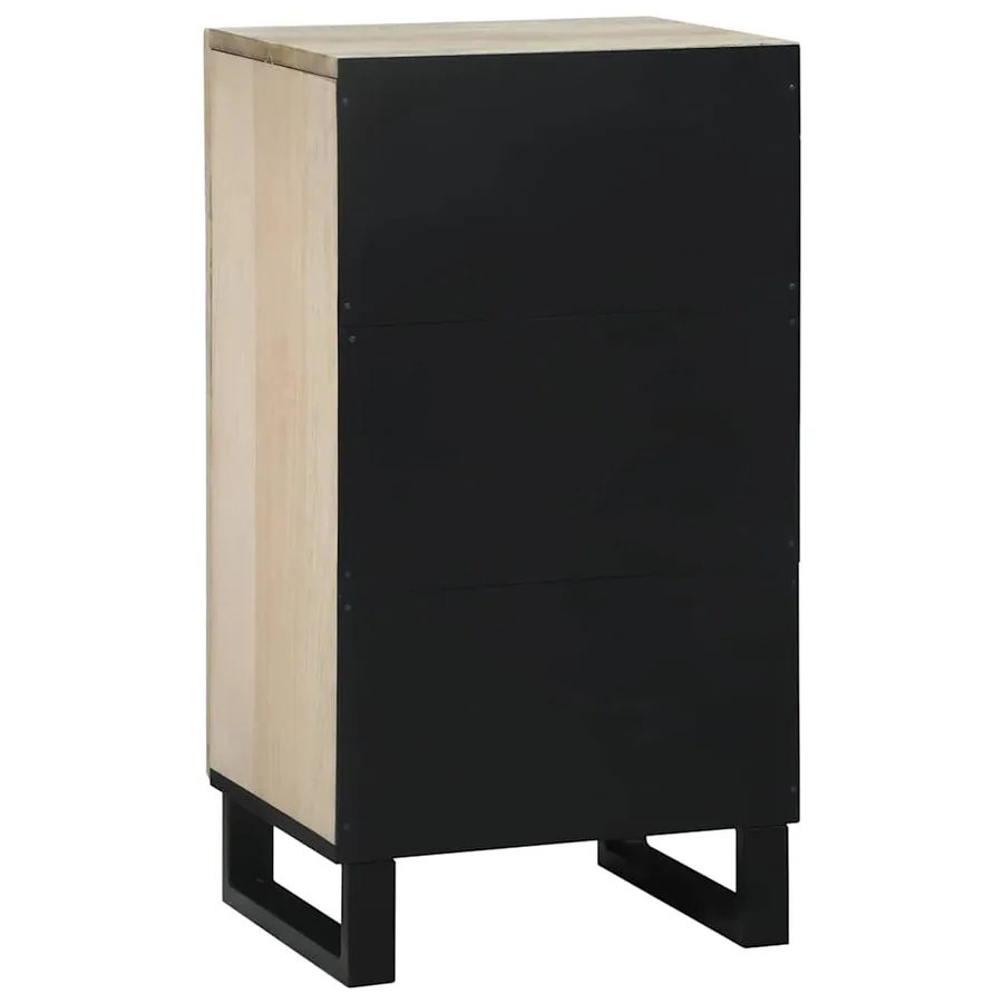 Buffet Blanc 40 x 33 x 75 cm bois de manguier massif - 5