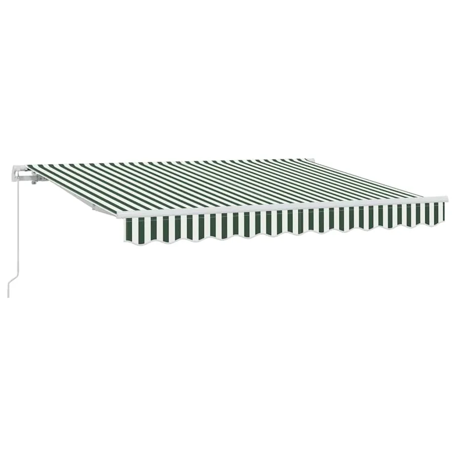 Auvent Rétractable Vert 350 x 200 cm tissu - 2