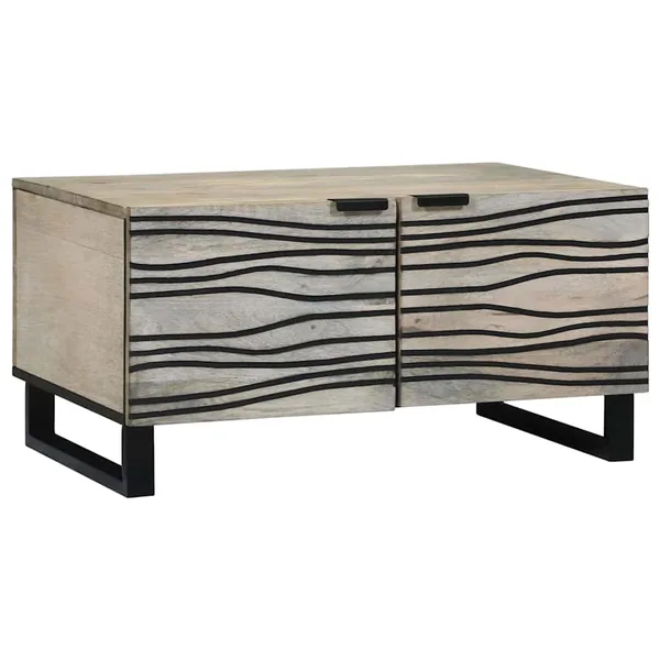 Table basse Blanc 80 x 50 x 40 cm Bois d'ingénierie