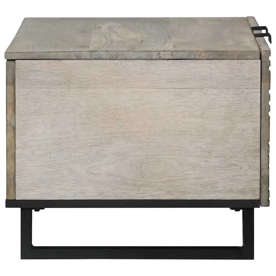 Table basse Blanc 80 x 50 x 40 cm Bois d'ingénierie - 4