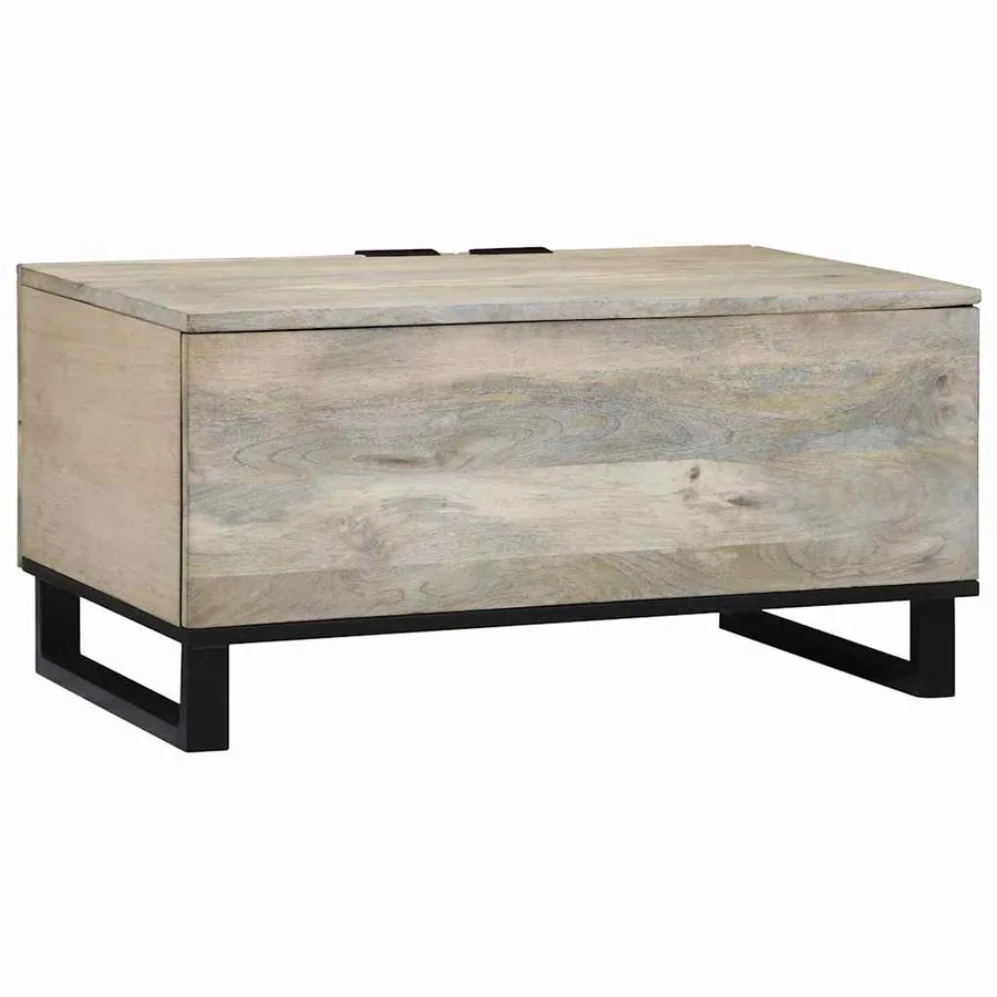 Table basse Blanc 80 x 50 x 40 cm Bois d'ingénierie - 5