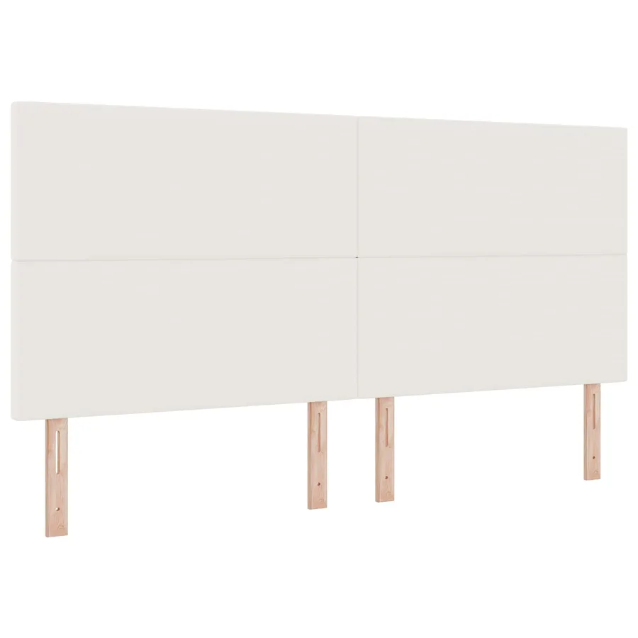 Tête de lit LED Crème 200 cm Tissu en velours côtelé - 2