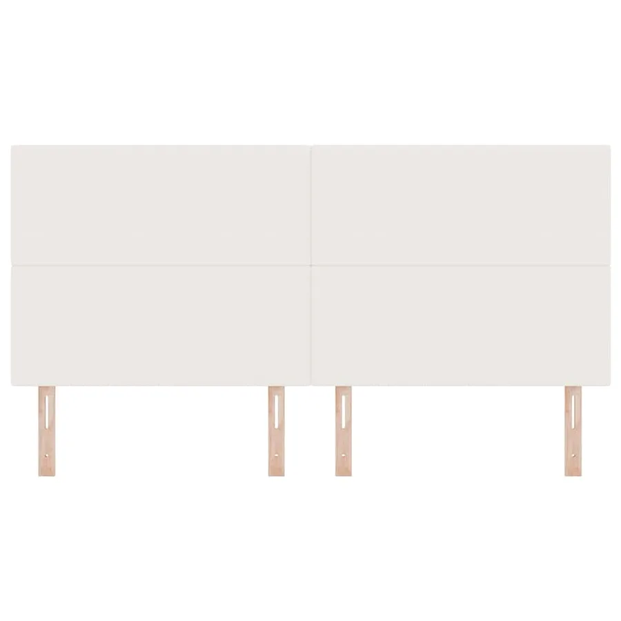 Tête de lit LED Crème 200 cm Tissu en velours côtelé - 5