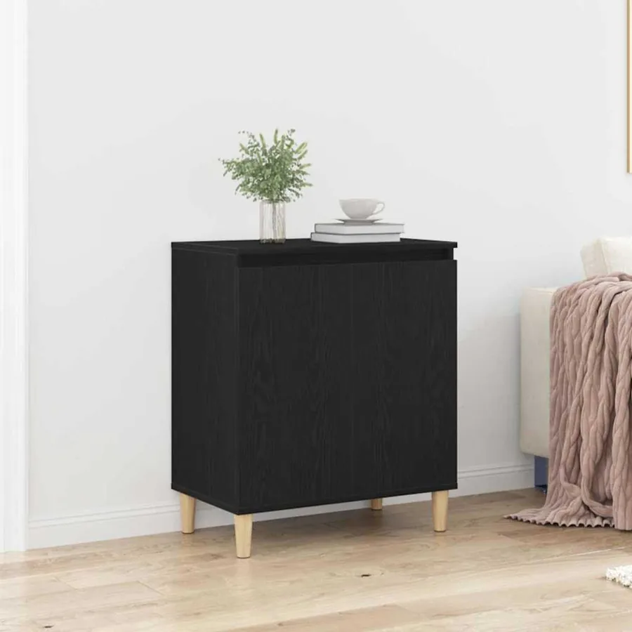 Buffet Chêne noir 60 x 35 x 70 cm Bois d'ingénierie