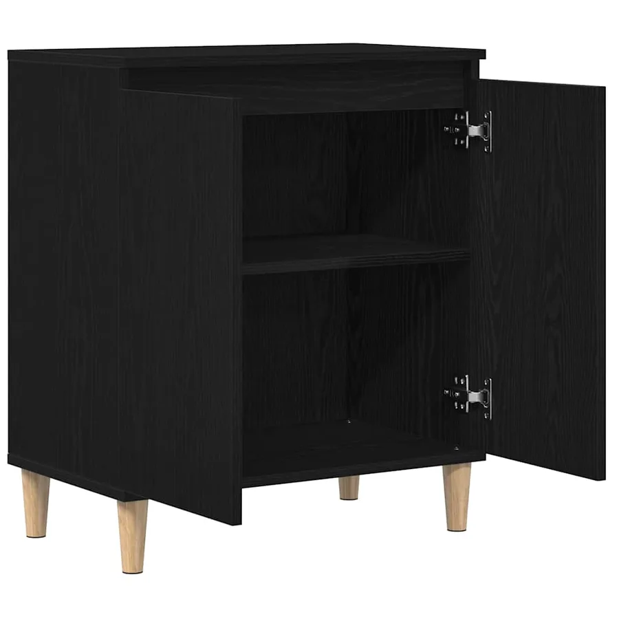 Buffet Chêne noir 60 x 35 x 70 cm Bois d'ingénierie - 5