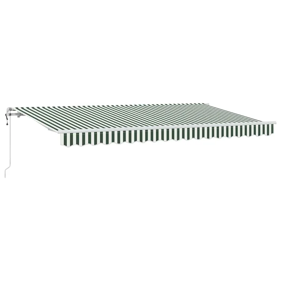 Auvent Rétractable Vert 400 x 200 cm tissu - 2