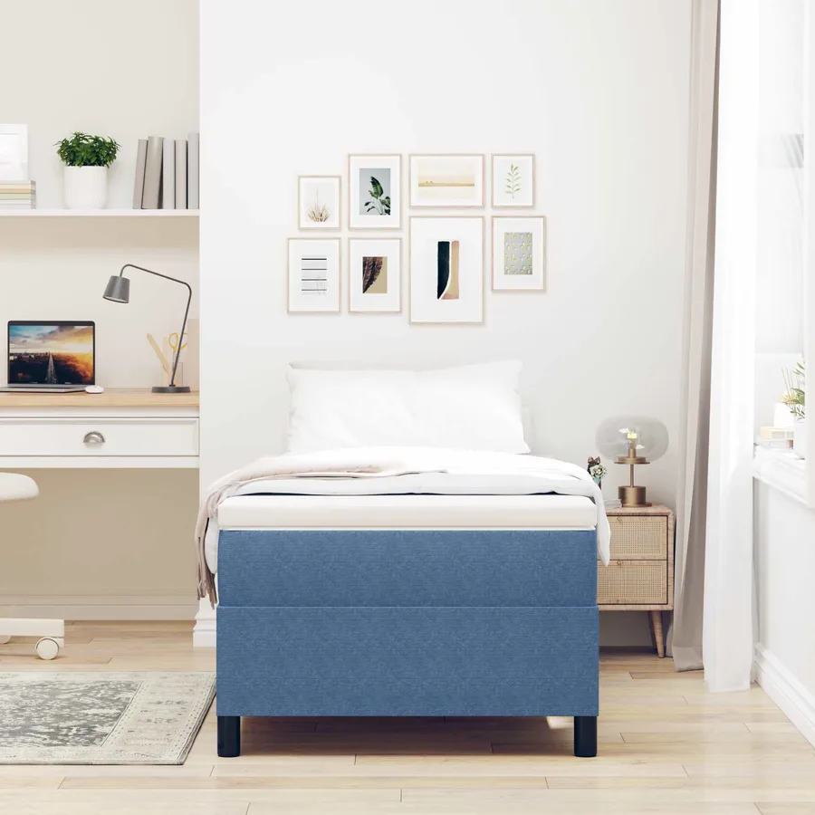 Cadre de lit plateforme Bleu 100 x 200 cm - 3