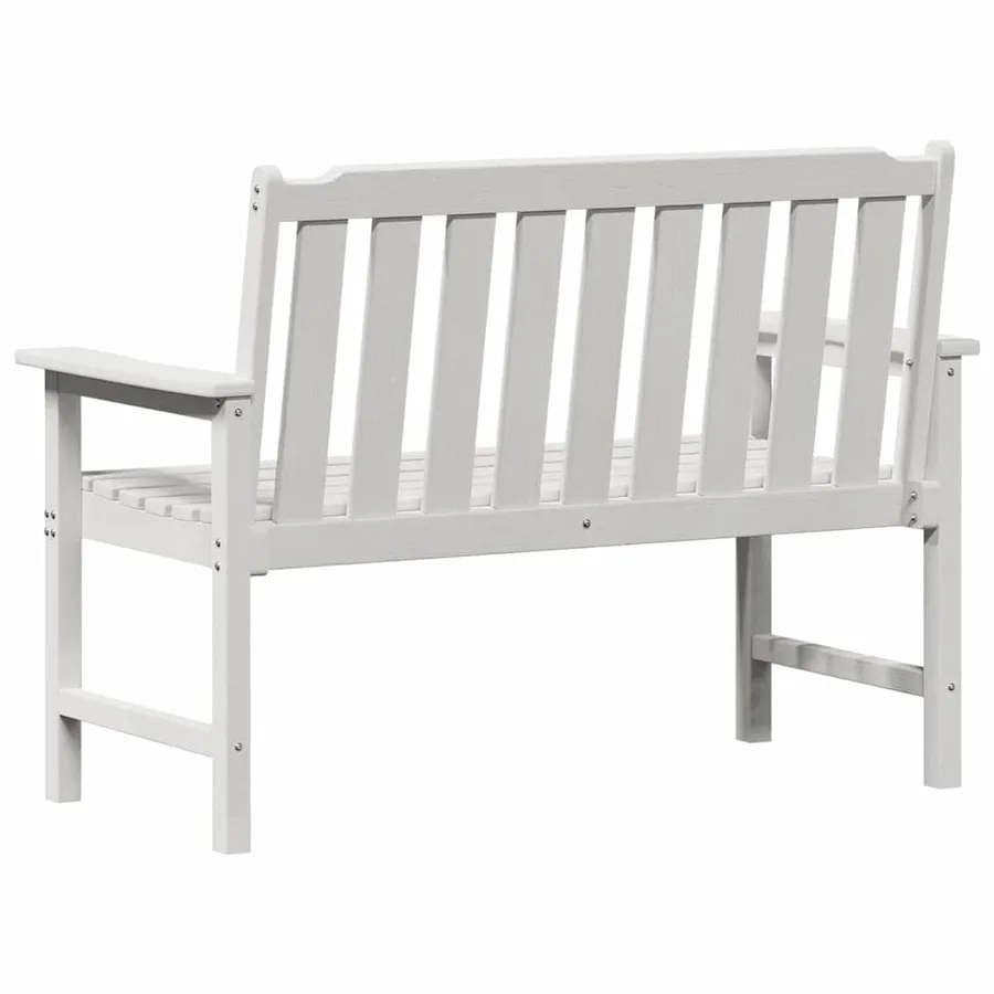 Banc de jardin Blanc 120 x 59 x 88 cm HDPE - 7