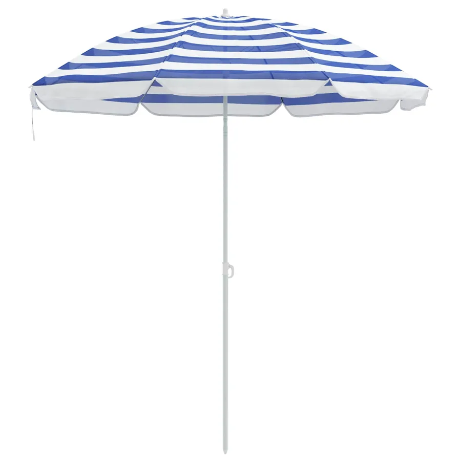 Parasol de jardin polyester 170T Bleu et Blanc - 2