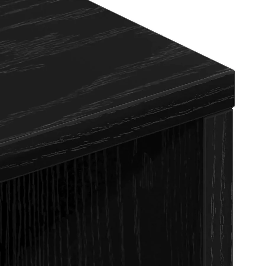 Meuble TV Chêne noir 150 x 30 x 44,5 cm Bois d'ingénierie - 9