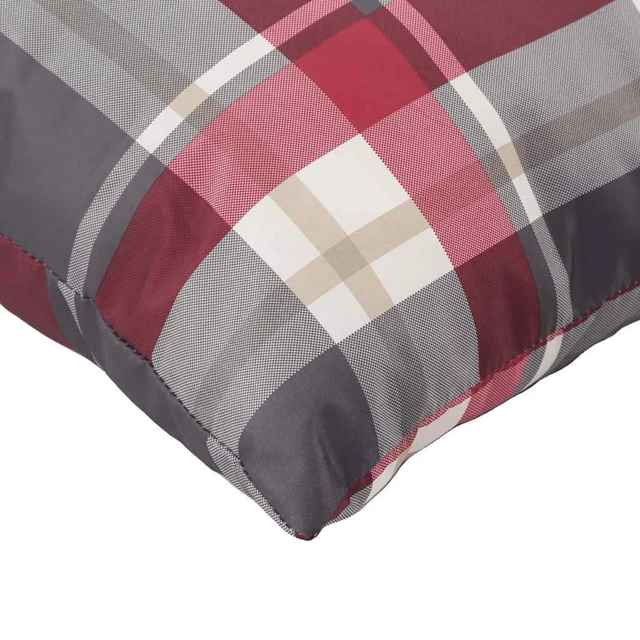 Coussins de canapé 4 pcs motif à carreaux rouges 50 x 50 cm en tissu - 6