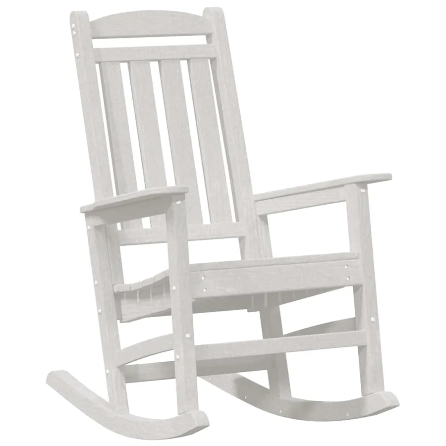 Chaise à bascule 3 pcs Blanc Polyéthylène - 5