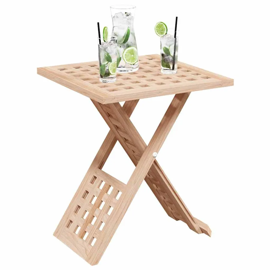 Table basse Marron 33 x 33 x 40,5 cm Bois de noyer massif - 3