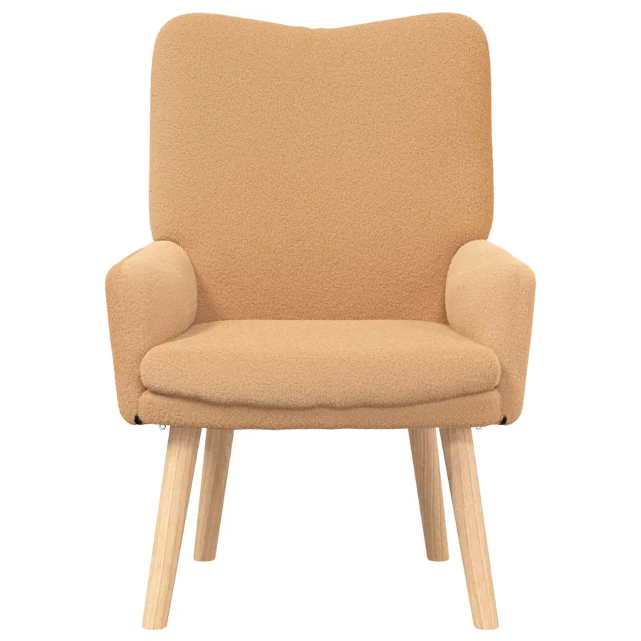fauteuil Beige 63 x 67 x 94 cm Polyester et contreplaqué - 3