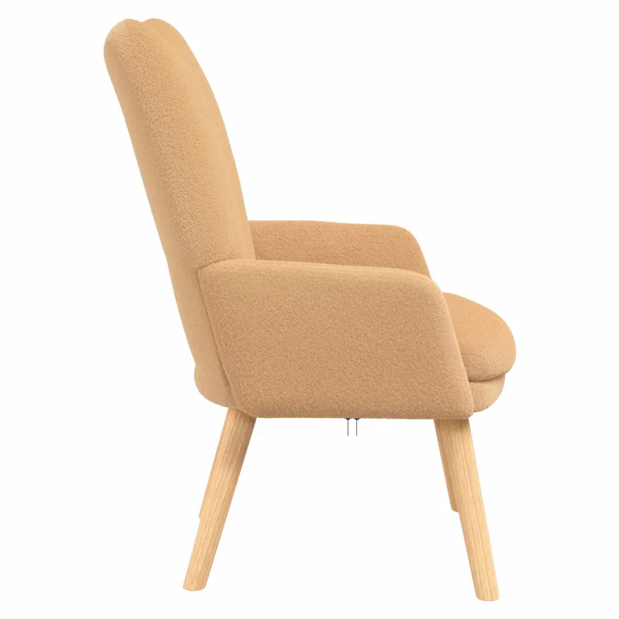 fauteuil Beige 63 x 67 x 94 cm Polyester et contreplaqué - 4