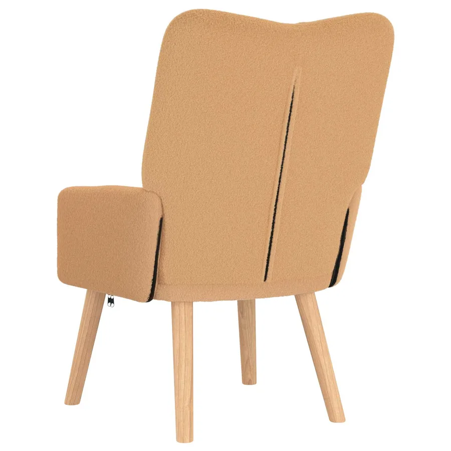 fauteuil Beige 63 x 67 x 94 cm Polyester et contreplaqué - 5