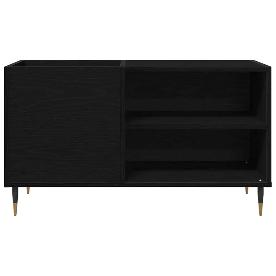 Meuble à vinyles Chêne noir 85 x 38 x 48 cm Bois d'ingénierie - 6