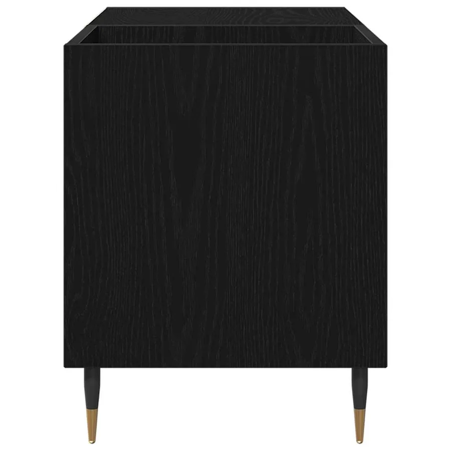 Meuble à vinyles Chêne noir 85 x 38 x 48 cm Bois d'ingénierie - 7
