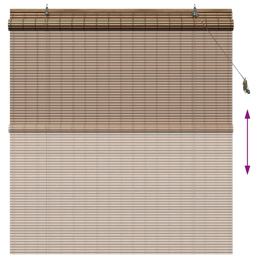 Store enrouleur Marron 150 x 160 cm Bambou - 13