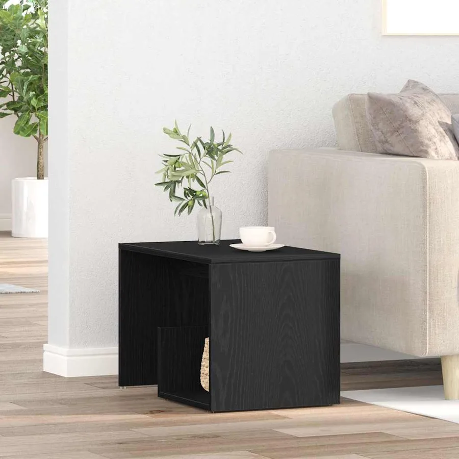 Table d'appoint Chêne noir 59 x 36 x 38 cm Bois d'ingénierie - 4