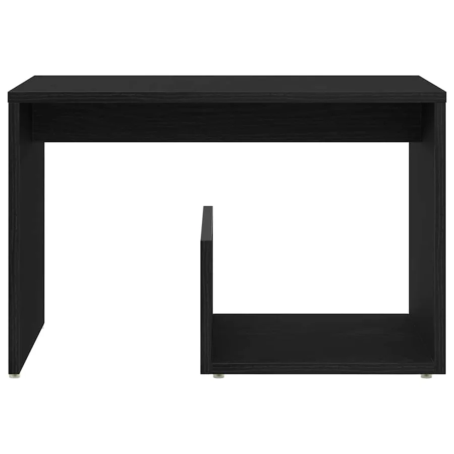 Table d'appoint Chêne noir 59 x 36 x 38 cm Bois d'ingénierie - 6