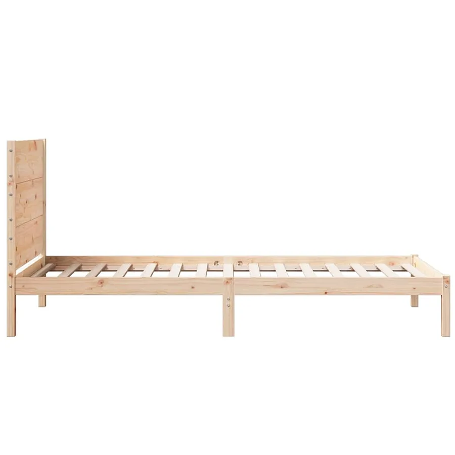 Cadre de lit extra long sans matelas 90x220 cm bois massif - 5