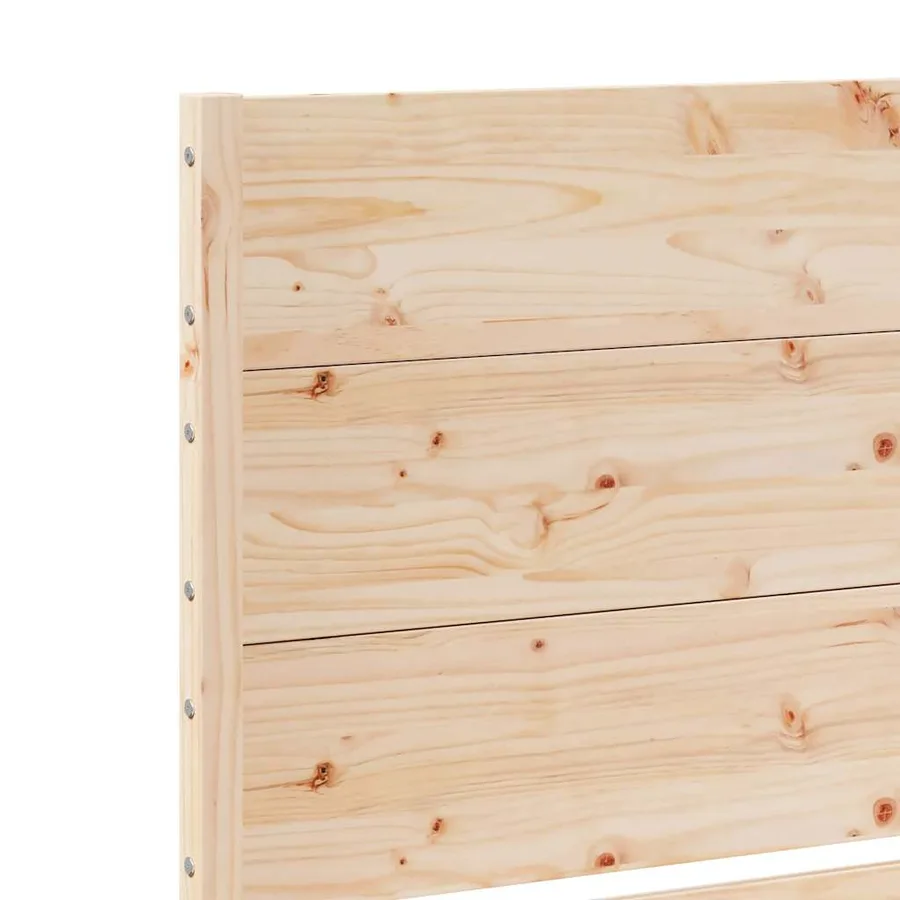 Cadre de lit extra long sans matelas 90x220 cm bois massif - 7
