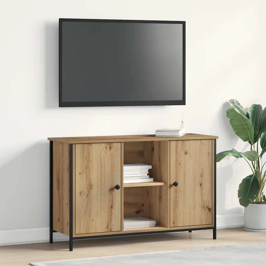 Ensemble meuble TV 101 x 35 x 65 cm Chêne artisanal