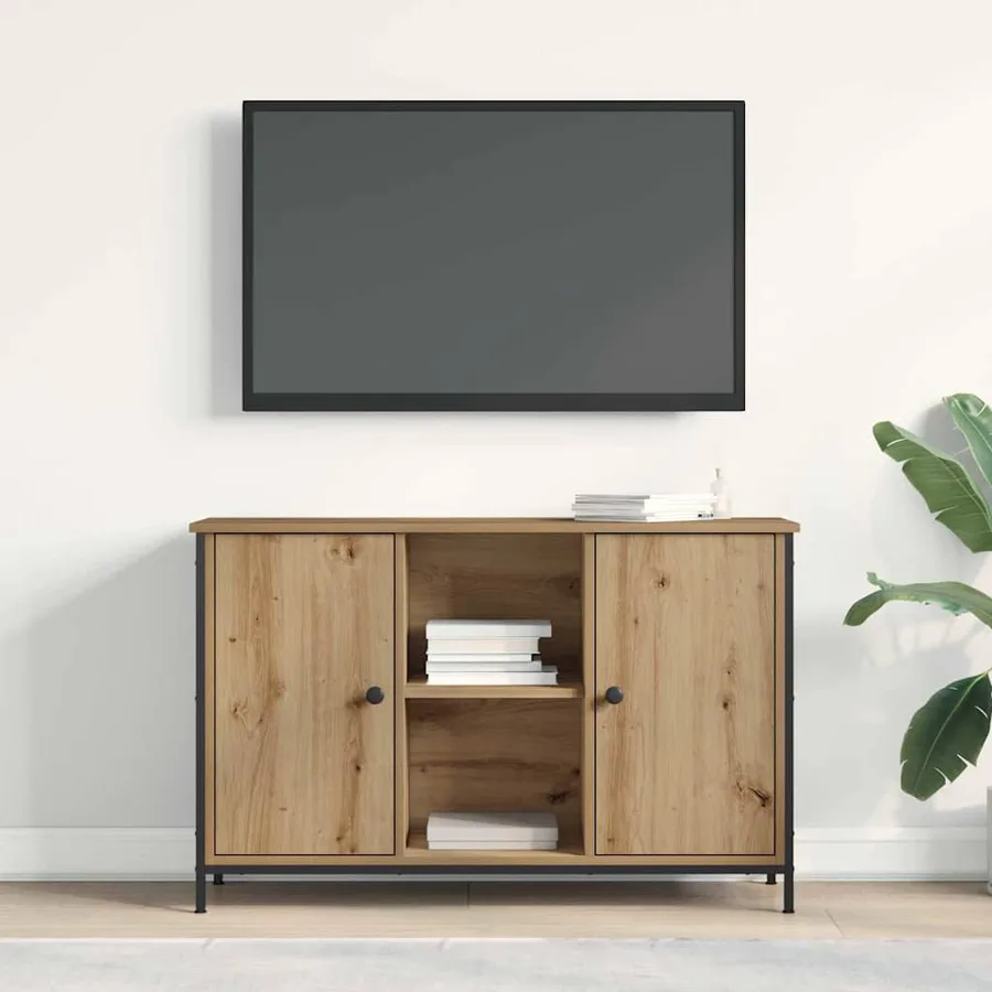 Ensemble meuble TV 101 x 35 x 65 cm Chêne artisanal - 3